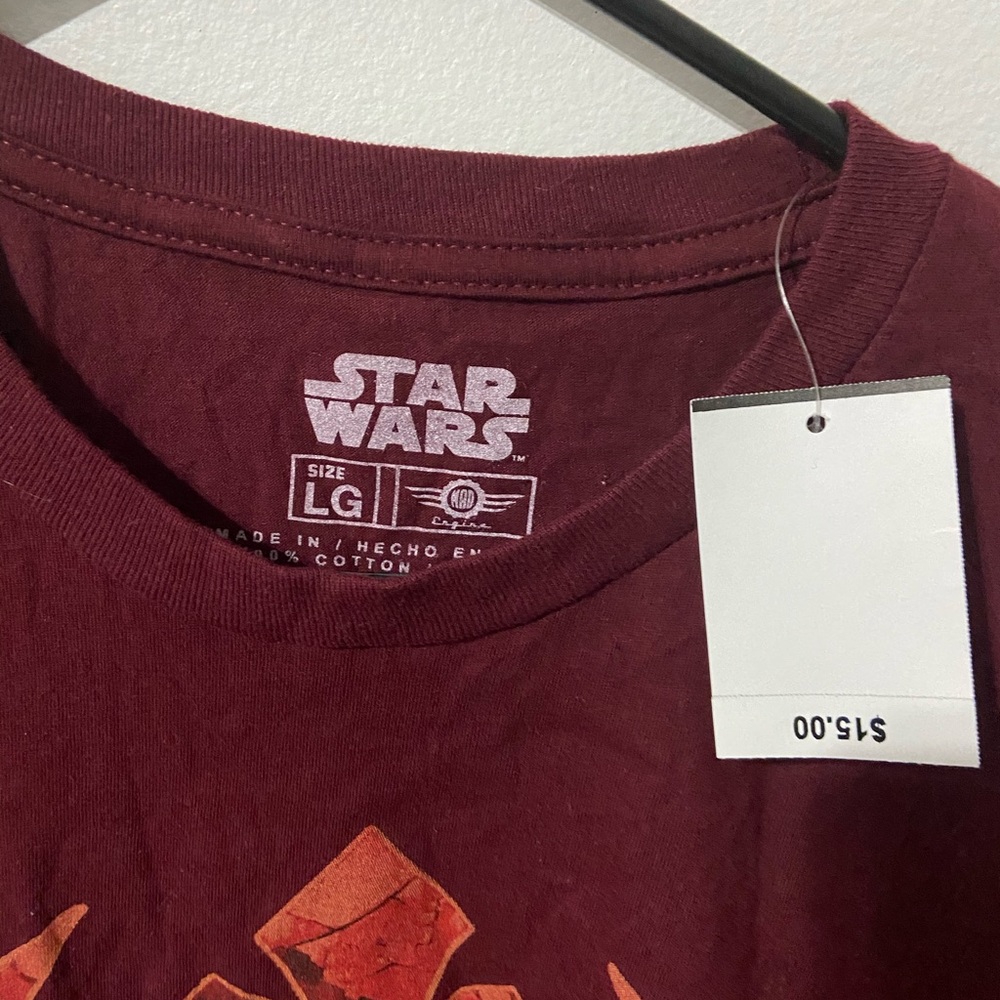 New w/tag Star Wars Rouge One Large Maroon T Shirt - Picture 3 of 5